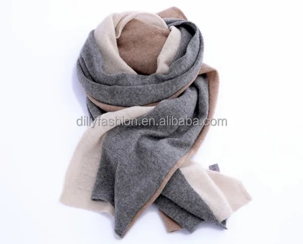 New design 3 layers 3 colors knitted cashmere scarves and shawls