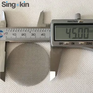 30mm 40mm SS304 316 Round Wire Mesh Filter Screen Stainless Steel Etching For Disc Coffee Filters