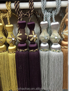 Commercio all'ingrosso Viscosa Rayon Tenda Nappe Tenda Tenda Fibbia Tieback Taglio all'ingrosso di disegno cravatta indietro - Product Image 5