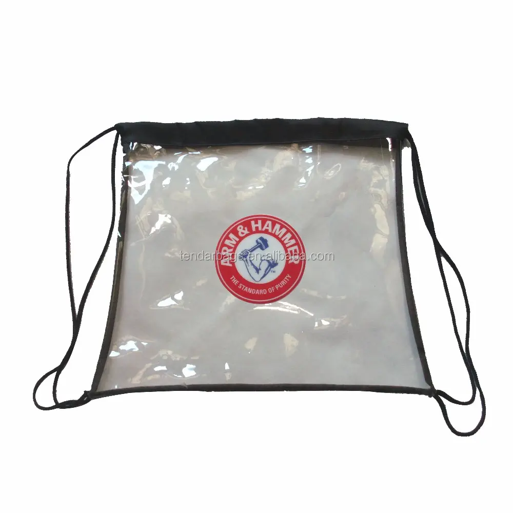 حقيبة ظهر برباط من البلاستيك الشفاف ومناسبة للحفلات مقاس 12 × 12 بوصة