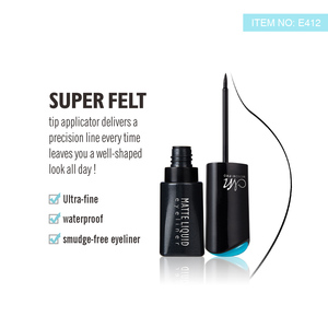 Menow <span class=keywords><strong>E412</strong></span> OEM \ ODM marque privée maquillage durable imperméable à l'eau mise en forme mat Anti-bavure liquide eyeliner cosmétiques usine en gros - Product Image 4