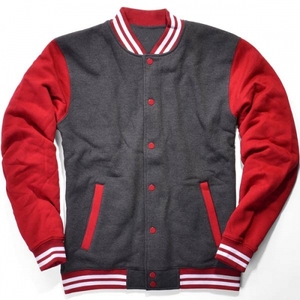 Chaqueta Varsity de cuero de lana para hombre de alta calidad rojo negro bordado personalizado béisbol Universidad elegante prendas de vestir exteriores OEM de alta demanda - Product Image 1
