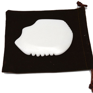 Manual Massage Scrapping Tool Natural <strong>White</strong> <strong>Jade</strong> <strong>Gua</strong> <strong>Sha</strong> Health Healing Care Massage Stone Bian Stone Guasha - Product Image 6