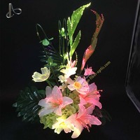 Éclairage intérieur a mené la décoration de mariage de lumière à fibre optique fleurs