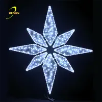 Decoraciones navideñas de nuevo diseño, luz LED acrílica con motivo de estrella, 2018