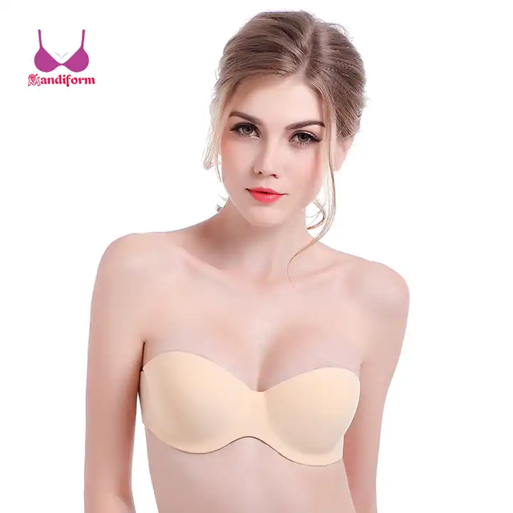 seamless invisible bra string gather cleavrage