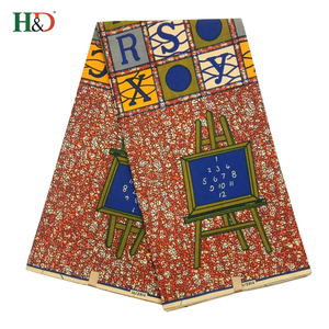 H & D Jaune Eorgette Organique Coton Mousseline de Soie Ankara Tissu Africain Cire D'impression Pour <span class=keywords><strong>la</strong></span> Mode - Product Image 3