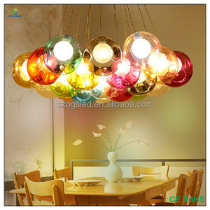 Forma contemporánea Colorida Bola Burbuja de Cristal Colgante Colgante de Luz - Product Image 1