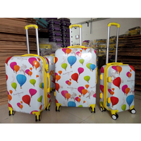Valise papillon Alibaba fabriquée en Chine, lot de 4 pièces (20, 24, 28 pouces) avec trousse de maquillage 12 pouces