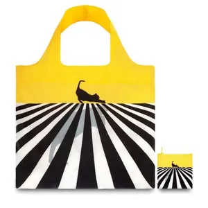 Logo Kustom Yang Dapat Digunakan Kembali Dicetak Ripstop Nilon Eco Tas Belanja Lipat Standar dengan Tag