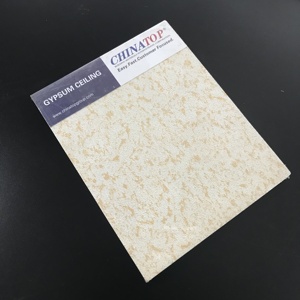 Dalles de plafond en plâtre, face en <span class=keywords><strong>PVC</strong></span>, <span class=keywords><strong>alu</strong></span>. feuille arrière, bord collé - Product Image 1