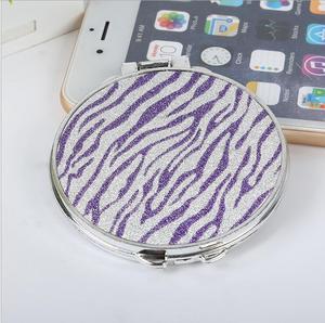 Specchio per il trucco pieghevole rotondo alla moda personalizzato piccolo specchietto per cosmetici novità Idea regalo - Product Image 3