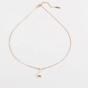 Bijoux en acier inoxydable sans vernis, bijoux d'animaux, design petite <span class=keywords><strong>girafe</strong></span>, pendentif pour filles, offre spéciale - Product Image 3