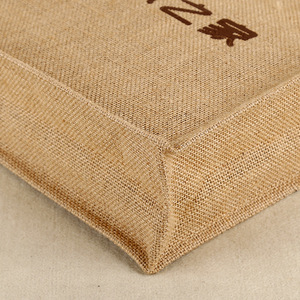 Custom Wholesales Cheap ECO LOGO Printed Promotion Burlap Jute <strong>Bag</strong> <strong>Hessian</strong> Tote <strong>Bag</strong> for Shopping Gift Wedding - Product Image 4