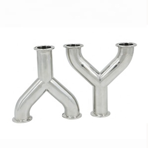 Raccords de tuyauterie en acier inoxydable <span class=keywords><strong>304</strong></span> sanitaires de type Y en forme de T avec coude à 45 degrés - Product Image 4