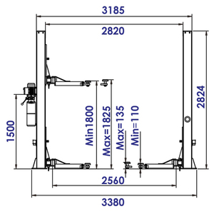 Elevador de vehículos de dos postes <span class=keywords><strong>APO</strong></span>-40C de Balance Group Automotive Equipment, plataforma de suelo para elevación de vehículos. - Product Image 6