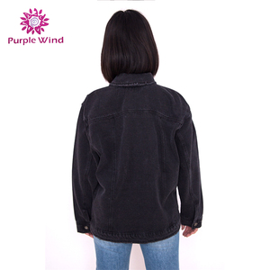 Nueva llegada enfriar negro básica simple breasted al por mayor chaqueta de lana polar - Product Image 5