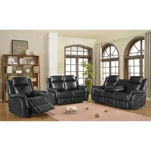 Frank-Conjunto de muebles para sala de estar, sofá seccional reclinable, gran oferta