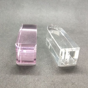 Haute qualité K9 gravé cube bouclier forme rose cristal - Product Image 2