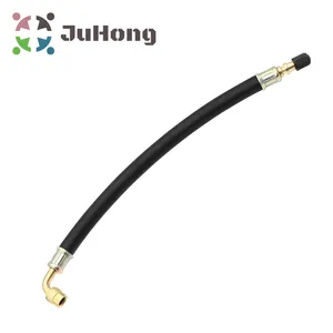 11" Rubber Valve Extension 90 Degree Bent End Tire Inflation Kit Brass Stem Brass Valve Core for Car Motorcycle Bike