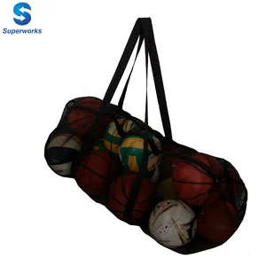 Fashion durable lightweight portable mesh bag hold 20pcs basketball,football,volleyball,ball bag