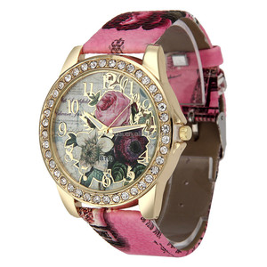 Nuovo Arrivo Più Venduti Vigilanza a Cristallo di Alta Qualità del Fiore delle Donne di Modo Reloj Mujer Boemia Signore Del Rhinestone Vigilanza di Cuoio - Product Image 5