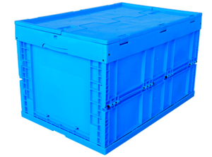 600*400*355 Katlanabilir Plastik Saklama Kutuları Kapaklı İstiflenebilir 66L Geri Dönüştürülebilir Ambalaj ve Lojistik Depolama için - Product Image 2