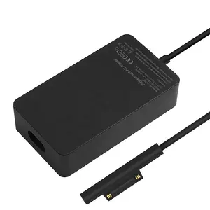 Surface Surface Pro Chargeur Pour Ordinateur Portable 65 W 15 V 4A Chargeur Adaptateur secteur pour Microsoft Surface avec Port USB