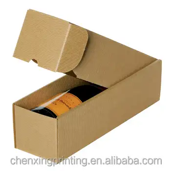Boîte à vin en carton ondulé, couleur or et gaufré, pour 3 bouteilles, porte-boîte à vin en carton