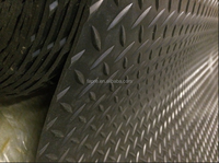 Rutschfeste Diamantmuster-Laufmatte Weidenblatt-Gummimatte für Bus-Garage Gummiboden