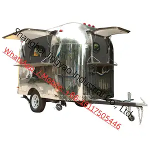 Airstream look hot koop hamburger mobiele eten wagen, airstream caravan food truck, airstream voedsel trailer