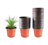 Pots de fleurs en plastique de 9 à 24 cm au design champêtre, grands pots d'intérieur/extérieur, kit de plantation pour la maison et la pépinière, petit pot de fleurs