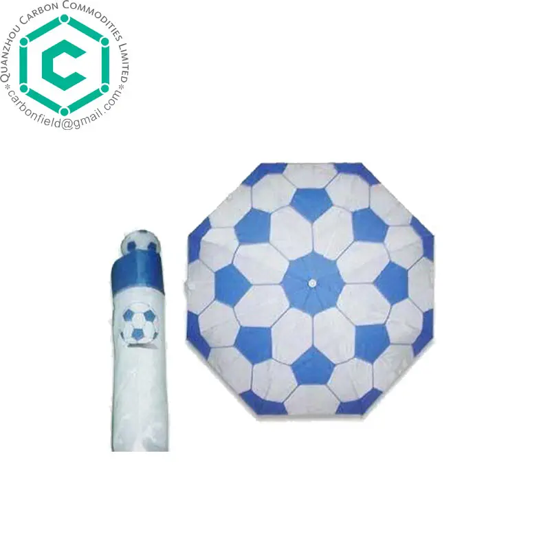 Full color football printing blue china umbrella