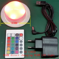 85mm Rechargeable Télécommande Petit Multi Couleur LED Changement de Couleur Source de Lumière Base pour Décoration Cube Boule Lampe de Table