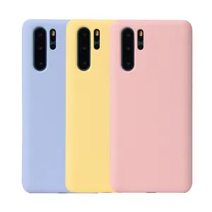 Hot Sale Genuine Liquid Silicon Case For P30 PRO Premium Soft Microfiber Cloth Inside Phone Case For HUAWEI P30 LITE