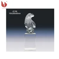 การออกแบบที่กำหนดเองแก้วคริสตัลแม่พิมพ์ eagle head รางวัล eagle trophy JC156
