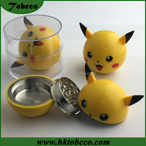 Fábrica Directamente <span class=keywords><strong>3</strong></span> Piezas Cat Juego PikaChu Pokemon Bola de Zinc Grinder Crusher Tobacco Grinder grinder - Product Image 2