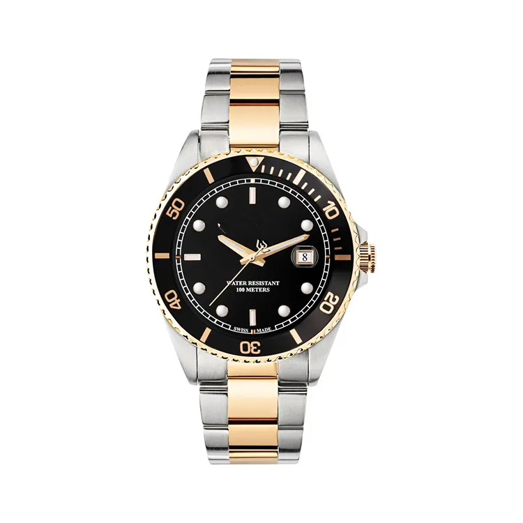 Reloj de buceo de acero para hombre, resistente al agua, con bisel, automático, 200m, venta al por mayor