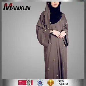 Producten Geëxporteerd Naar Dubai Moslim Abaya Ontwerpen Fashion Bead Maxi Jurk Vrouwen