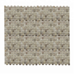 Carrelage de <span class=keywords><strong>douche</strong></span> en mosaïque beige, forme d'arc 3D, finition mixte, mosaïque de sol, anneau en 3D - Product Image 6