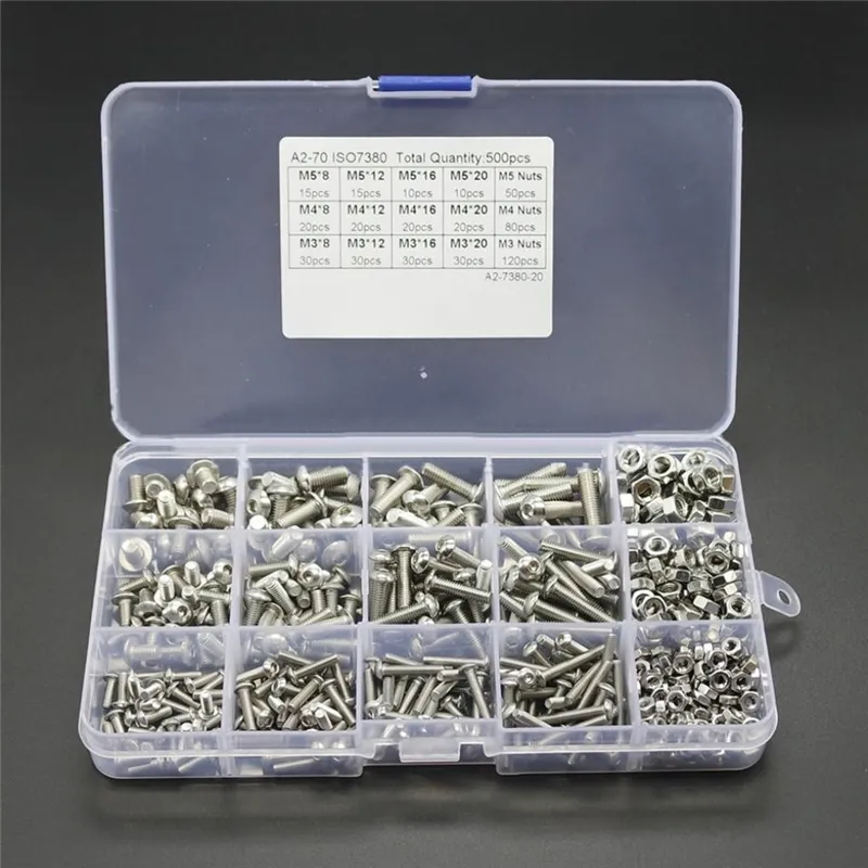 Wholesale Factory Price Stainless Steel Hexagon Hex Head Socket M3 M4 M5 Bolt Screws And Nuts Set