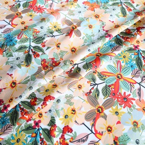Tùy Chỉnh Hoa Thiết Kế Kỹ Thuật Số In <span class=keywords><strong>100</strong></span>% <span class=keywords><strong>Viscose</strong></span> Rayon Satin Vải Cho Girls 'Dresses Hàng May Mặc Và Lót - Product Image 6