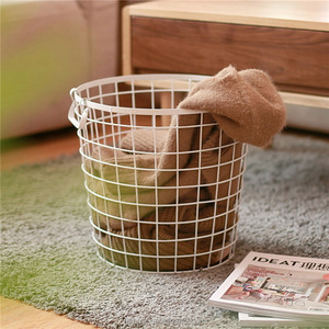 Fabbrica Custom Design rotondo in filo di ferro <span class=keywords><strong>cesto</strong></span> per la biancheria casa cesti per vestiti per uso domestico - Product Image 2