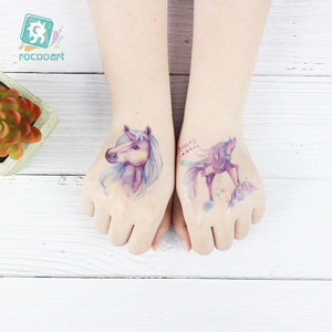 Commercio all'ingrosso Del Fumetto Personalizzato Piccola Bella Falso Tatuaggi Temporanei Sticker Per I Bambini dei Capretti <span class=keywords><strong>Unicorno</strong></span> Adesivo Faccia - Product Image 5