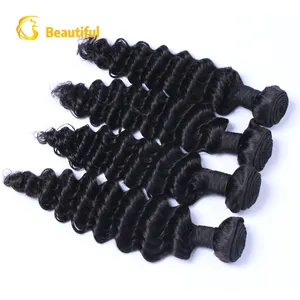 100% pure percentt raw human unprocessed virgin indian hair weft Loose deep weave remy hair extension brands weaving price list