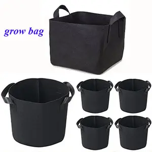 Sacs de culture en feutre pour le jardin, pot de fleurs, 5 gallons, 7 /10 /15 /200 /400 gallons, vente en gros