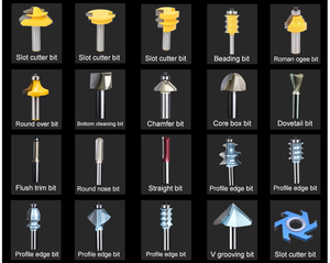 50pcs Mata Bor Router Kayu 1/4 Inch 6.35mm Shank untuk Pengerjaan Kayu, Model <span class=keywords><strong>Dovetail</strong></span>, Lurus, Ogee, Beading dengan Kotak Aluminium - Product Image 4
