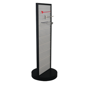 Tienda de venta al por menor 2 lados de la joyería/calcetines/gafas de sol de aluminio pantalla Slatwall Torre Giratorias - Product Image 2