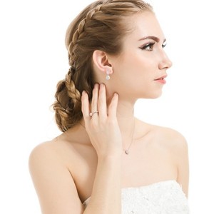 LUOTEEMI — <span class=keywords><strong>boucles</strong></span> <span class=keywords><strong>d</strong></span>'<span class=keywords><strong>oreilles</strong></span> <span class=keywords><strong>pendantes</strong></span> pour femmes, Mini pendentif rond en cristal, <span class=keywords><strong>diamant</strong></span> CZ, haute qualité, vente en gros - Product Image 4