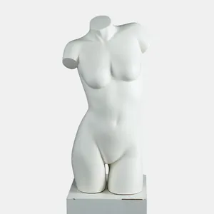 大胸女模特，半躯干人体模型的内衣显示
